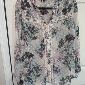 Torrid Floral Button-Down Blouse